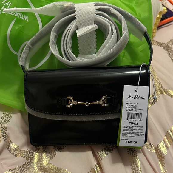 Sam Edelman Handbags - Sam Edelman Shiny Black Crossbody Bag Full Inclusion.